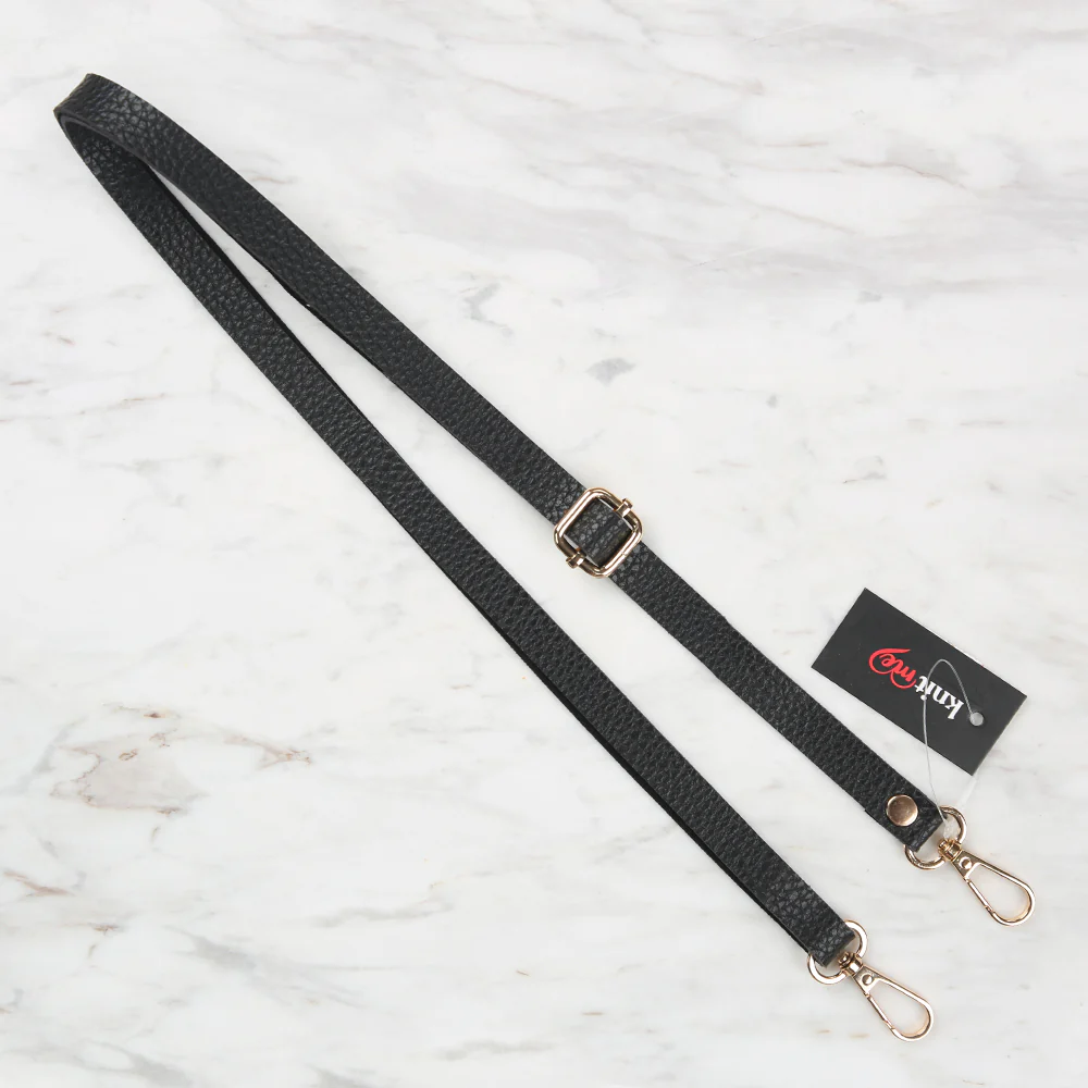 Knitme Sliding Buckle Bag Strap 135x1.5 cm Black BA-0001