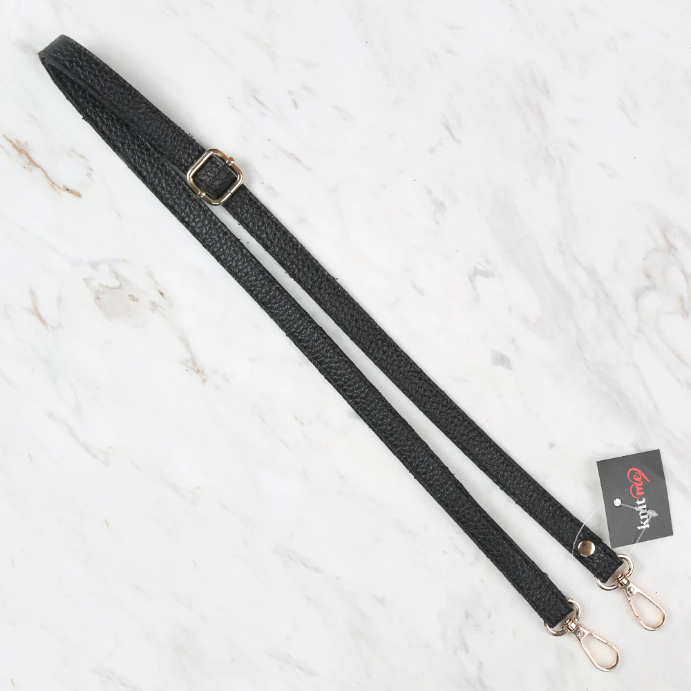 Knitme Sliding Buckle Bag Strap 135x1.5 cm Black BA-0073