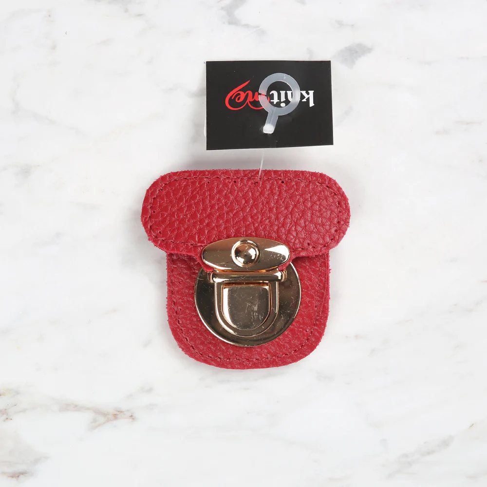 Knitme Stitched Lock 6x6 cm Red BA-0067