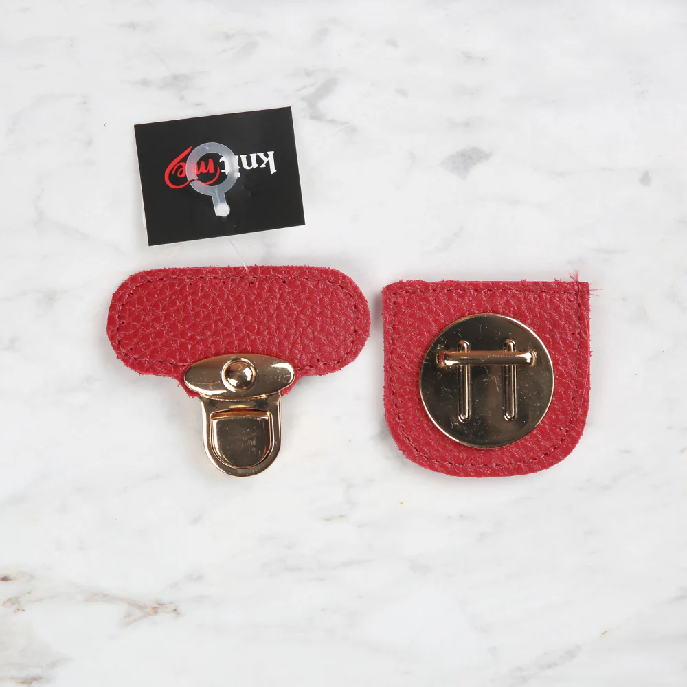 Knitme Stitched Lock 6x6 cm Red BA-0067 - Image 2