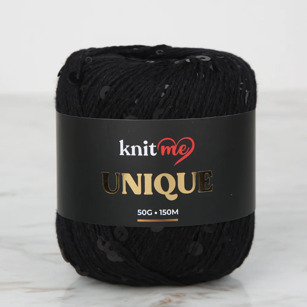 Knitme UNIQUE Hand Knitting Yarn ,Black 13