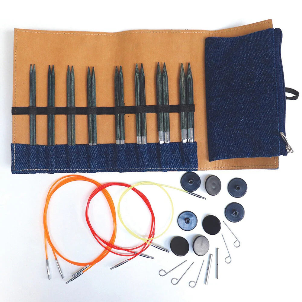 Knitpro Indigo Wood Interchangeable Needle Set - 20643 - Image 2