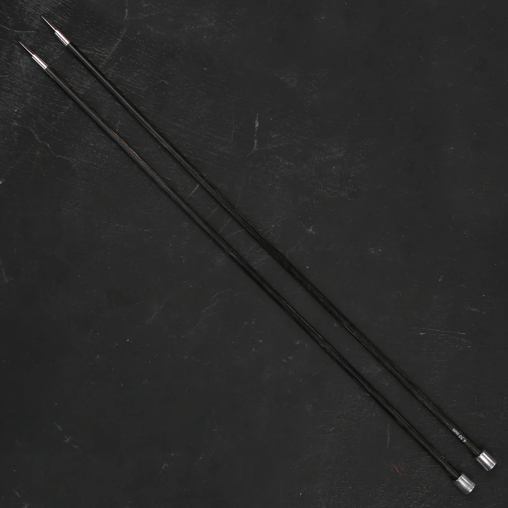 KnitPro Royale 4.5 mm 35 cm Wooden Single Pointed Needles, Grey Onyx - 29216 - Image 2