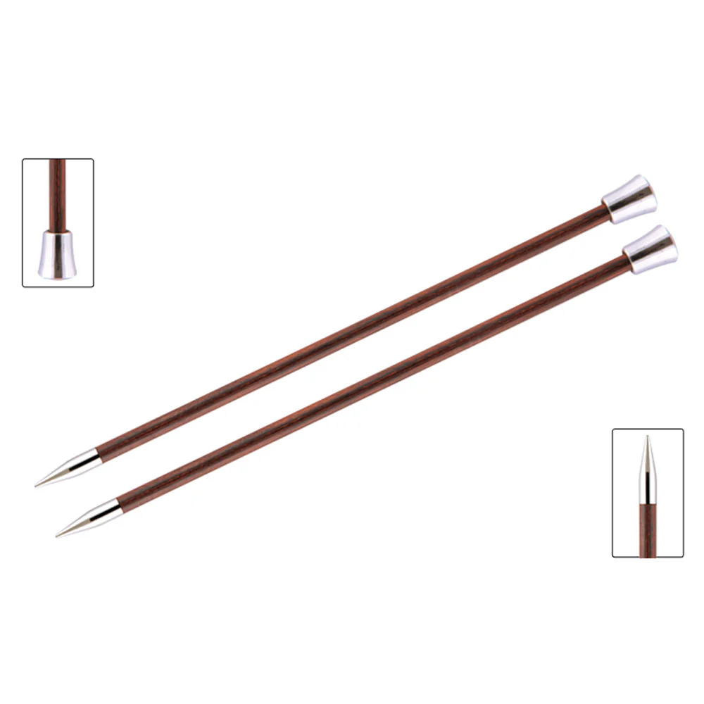 KnitPro Royale 7 mm 35 cm Wooden Single Pointed Needles, Burgundy Rose - 29221 - Image 4