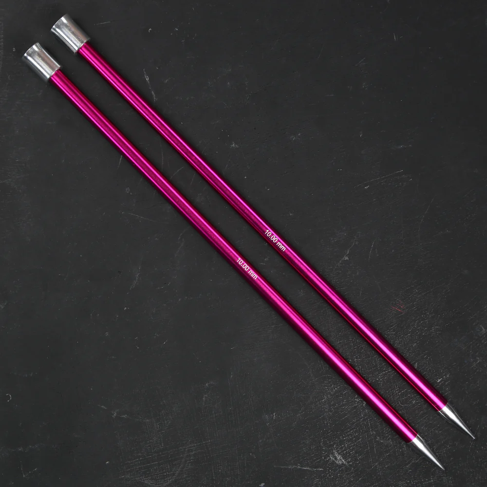 KnitPro Zing 10 mm 35 cm Metal Knitting Needles, - 47308 - Image 2
