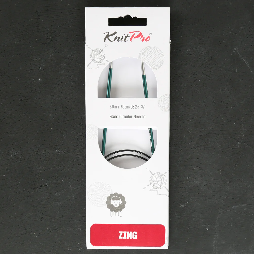 KnitPro Zing 3 Mm 80 Cm Metal Circular Needles, - 47125