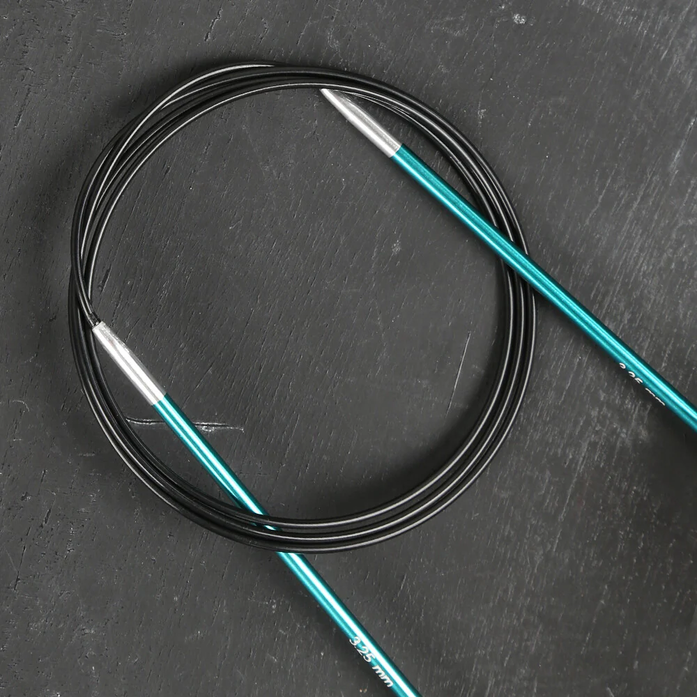 KnitPro Zing 3.25 mm 100 Cm Metal Circular Needles, Green - 47156 - Image 3