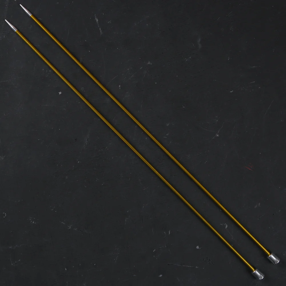 KnitPro Zing 3.5 mm 35 cm Metal Knitting Needles, Chrysolite - 47297 - Image 2