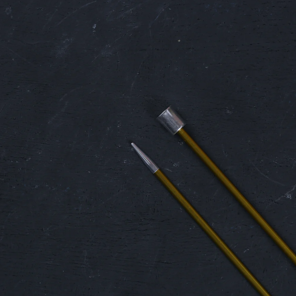 KnitPro Zing 3.5 mm 35 cm Metal Knitting Needles, Chrysolite - 47297 - Image 3