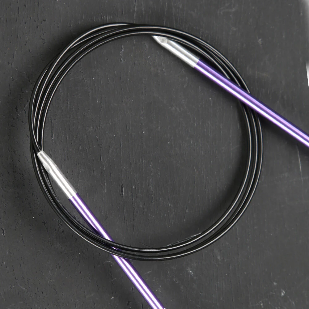 KnitPro Zing 3.75 mm 100 Cm Metal Circular Needles, Purple - 47158 - Image 3