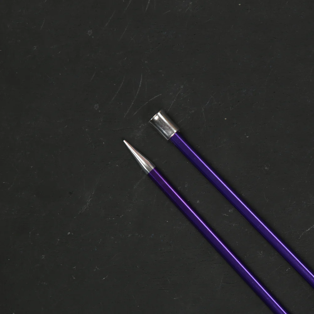 KnitPro Zing 7 mm 35 cm Metal Knitting Needles, Amethyst - 47305 - Image 3