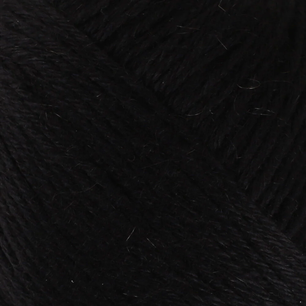 La Mia Angora 50gr Hand Knitting Yarn, Black - L006 - Image 2