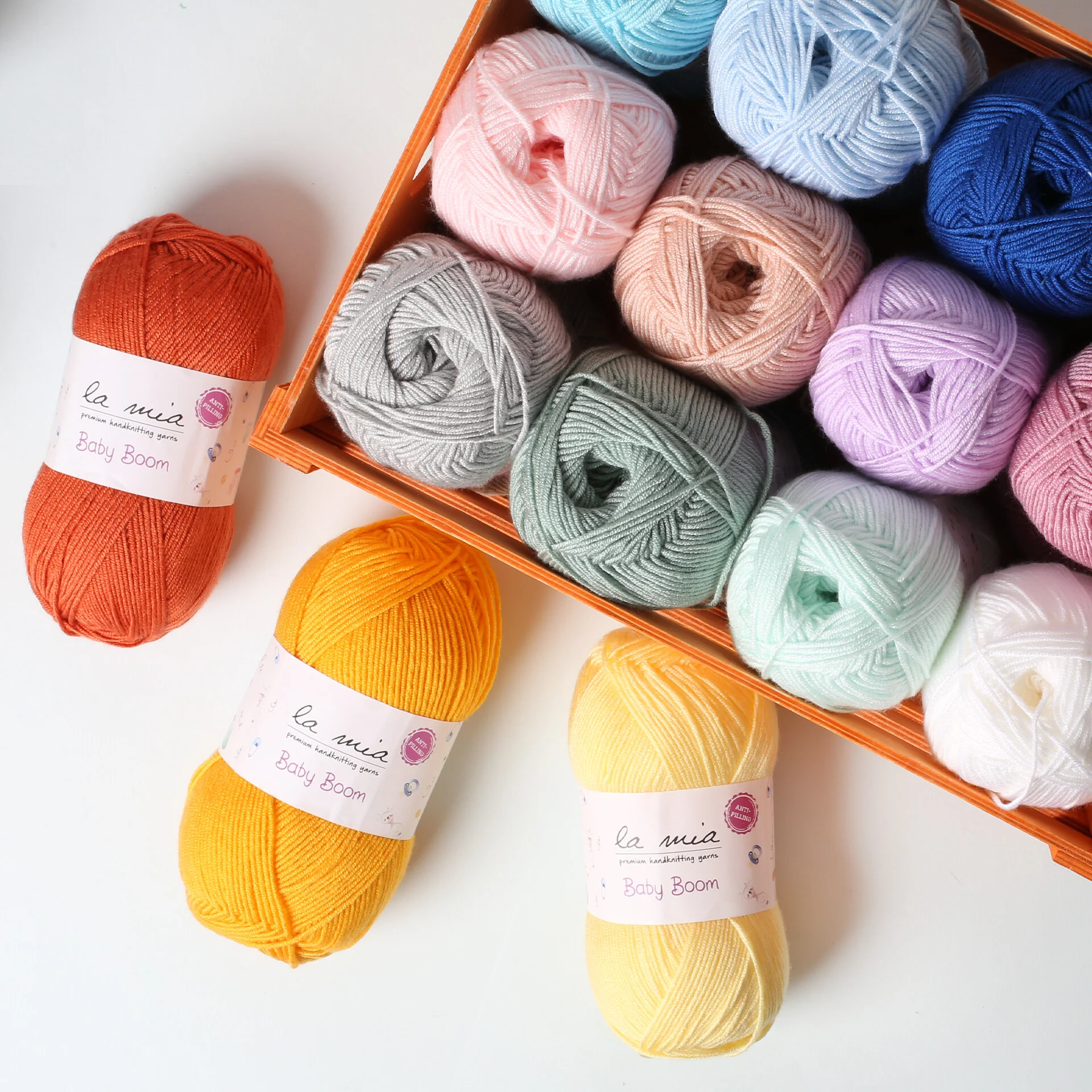 La Mia Baby Boom Yarn, Light Pink - 699 - Image 4