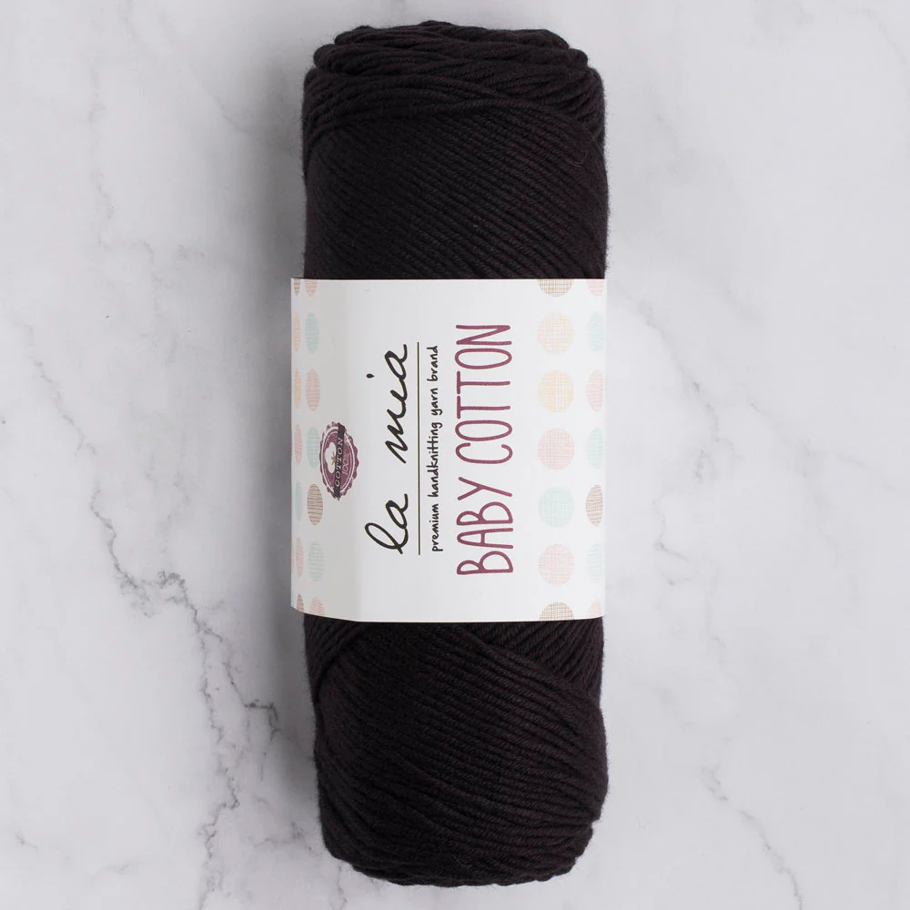 La Mia Baby Cotton Yarn, Black - L006