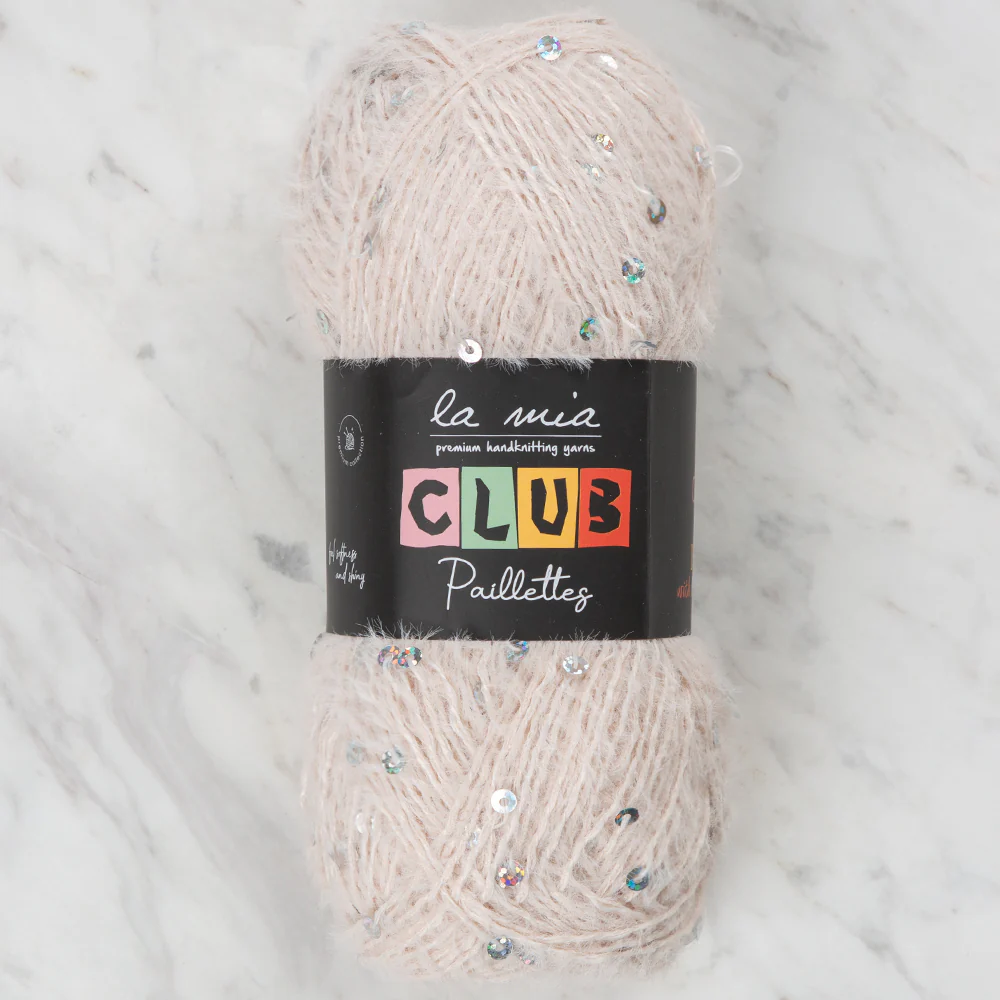 La Mia Club Paillettes Hand Kniitting Yarn, Stone Color - 620