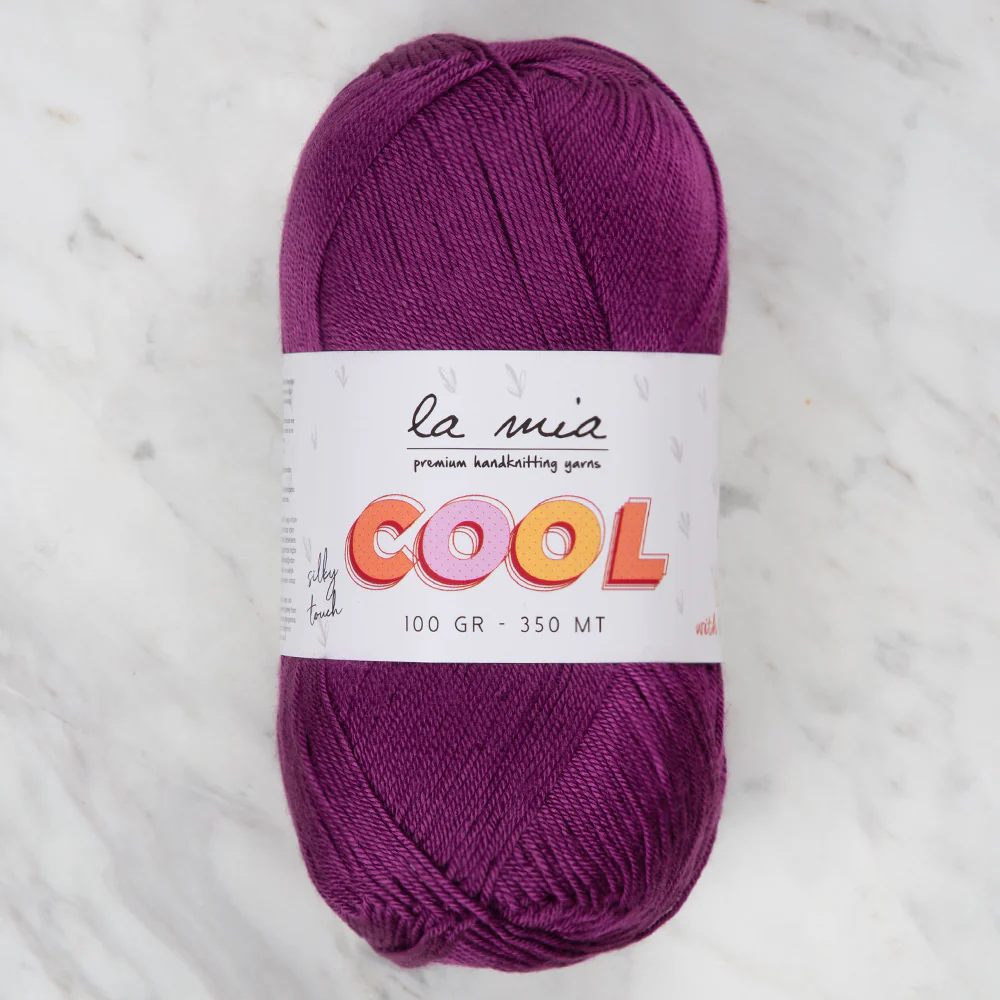 La Mia Cool Hand Knitting Yarn ,Purple L032