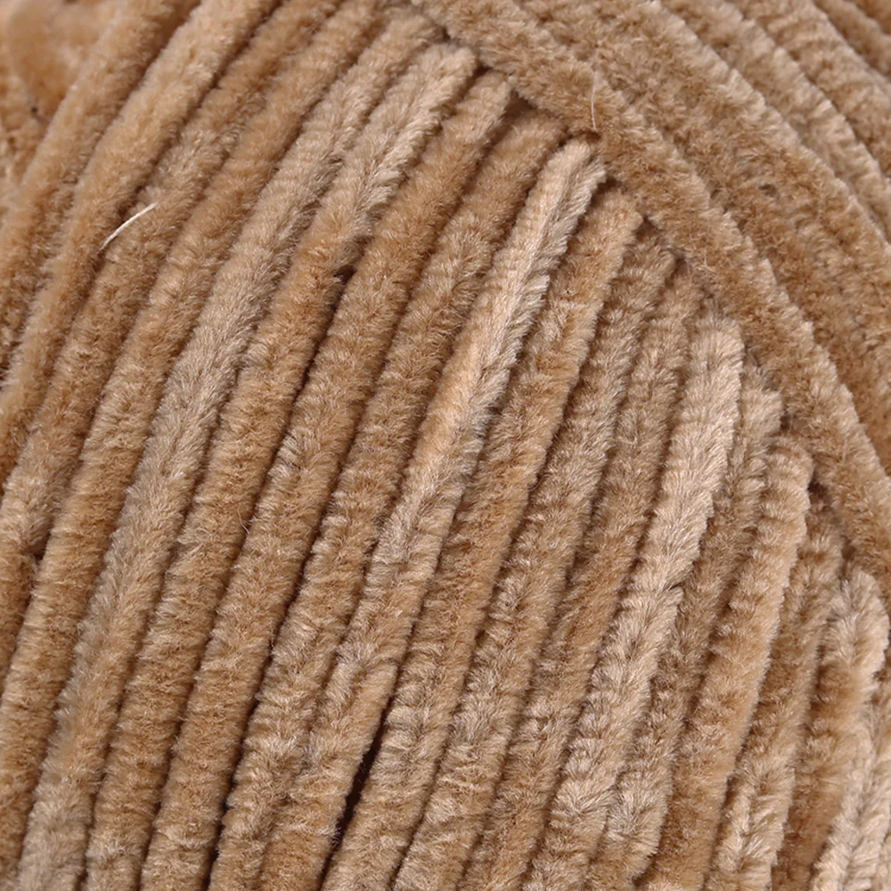 La Mia Elegance Fine Velvet Hand Knitting Yarn,Beige - L934 - Image 2