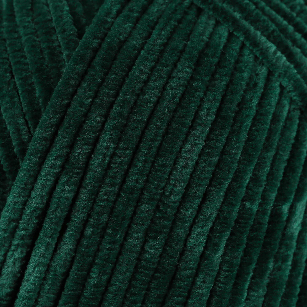 La Mia Elegance Fine Velvet Hand Knitting Yarn,Green - L946 - Image 2
