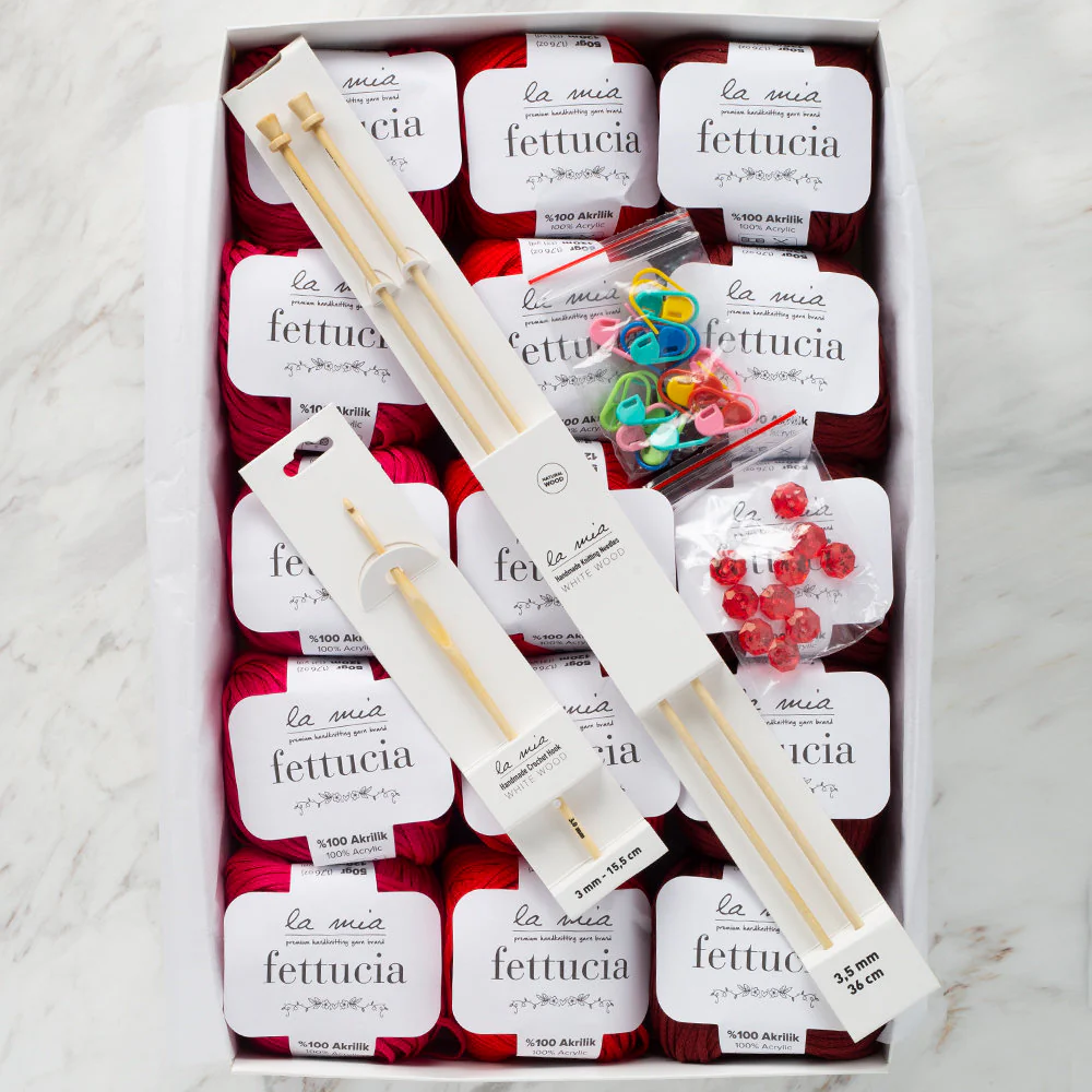 La Mia Fettucia Yarn Gift Set, Vervain