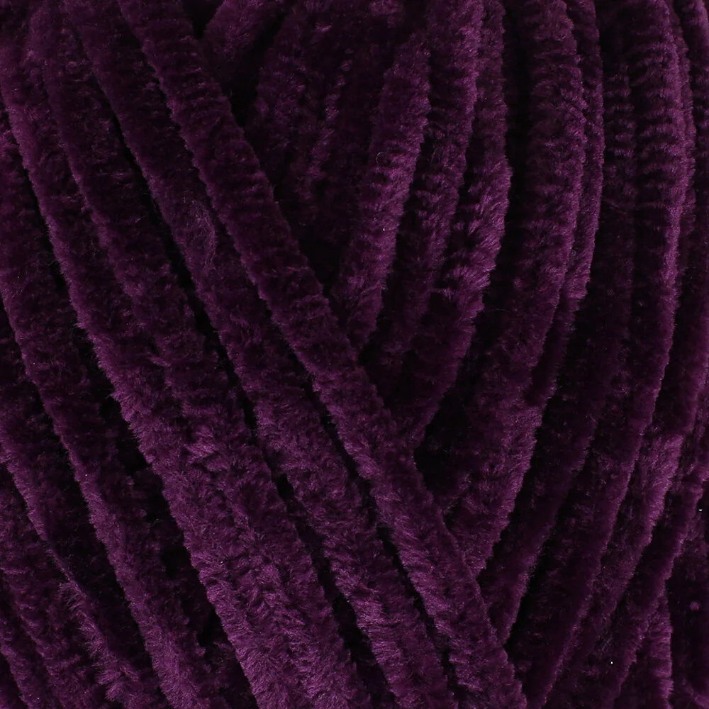 La Mia Mellow Chenille Yarn, Aubergine Purple - 915 - Image 2
