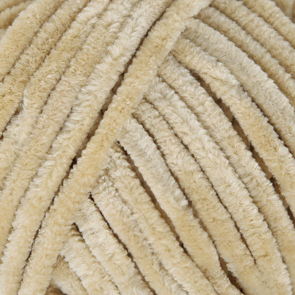 La Mia Mellow Chenille Yarn, Beige - 908 - Image 2