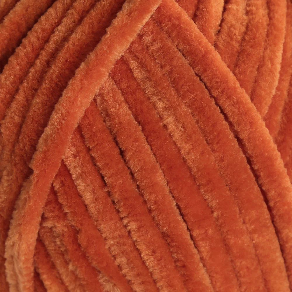 La Mia Mellow Chenille Yarn,Brown - 956 - Image 2