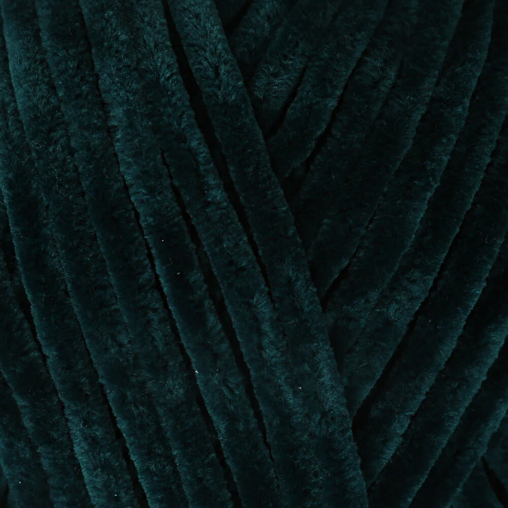 La Mia Mellow Chenille Yarn, Dark Green - 946 - Image 2