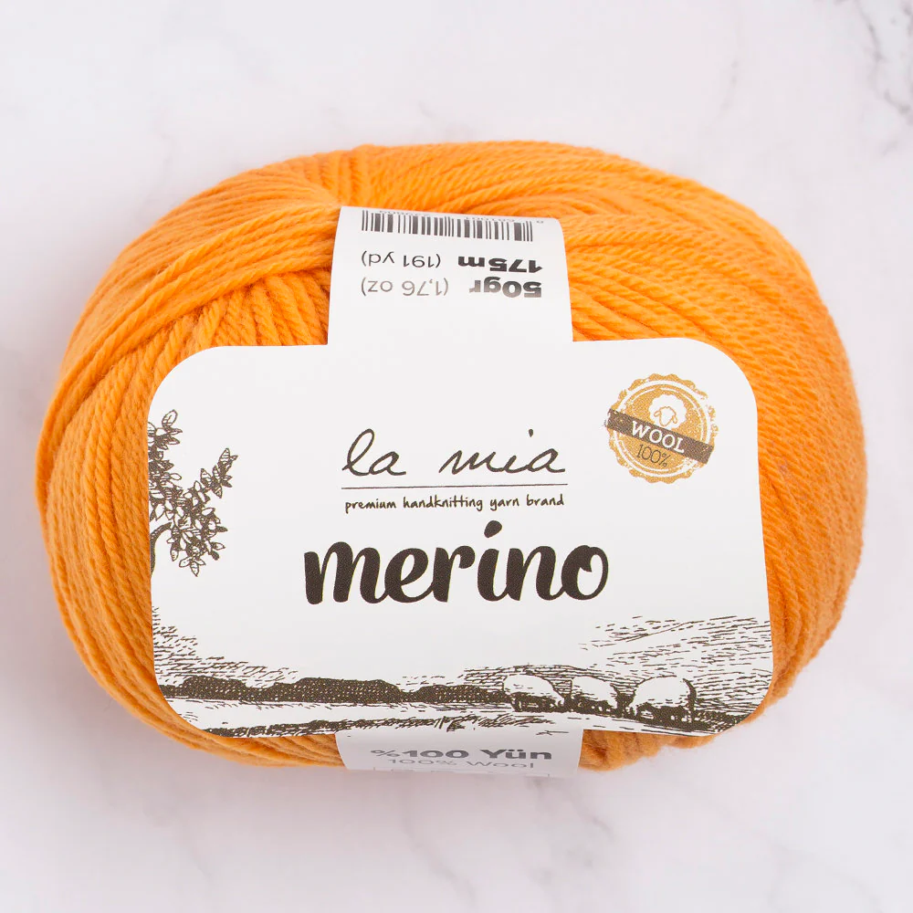 La Mia Merino Yarn, Orange - L139