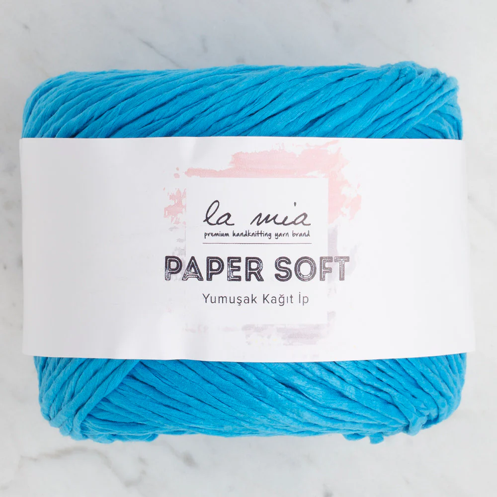 La Mia Paper Soft Yarn, Blue - L034