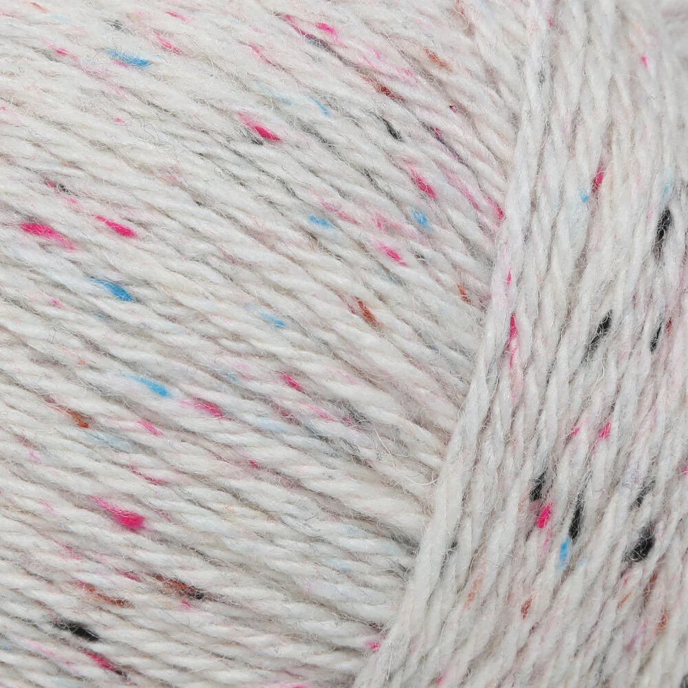 La Mia Re-Tweed Melange Yarn, Cream - L155 - Image 3