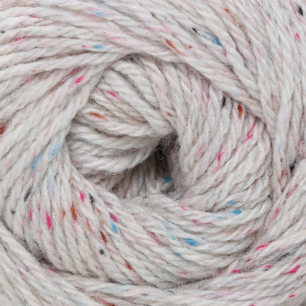 La Mia Re-Tweed Melange Yarn, Cream - L155 - Image 4