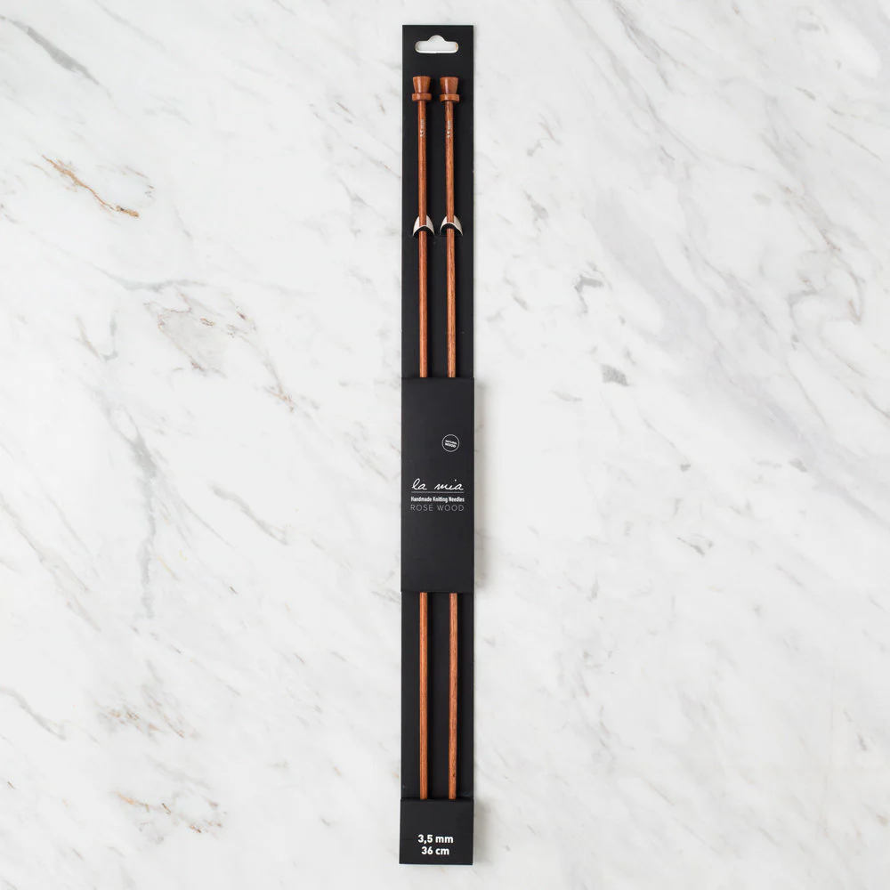 La Mia Rosewood 3.5 mm 36 cm Wooden Knitting Needle