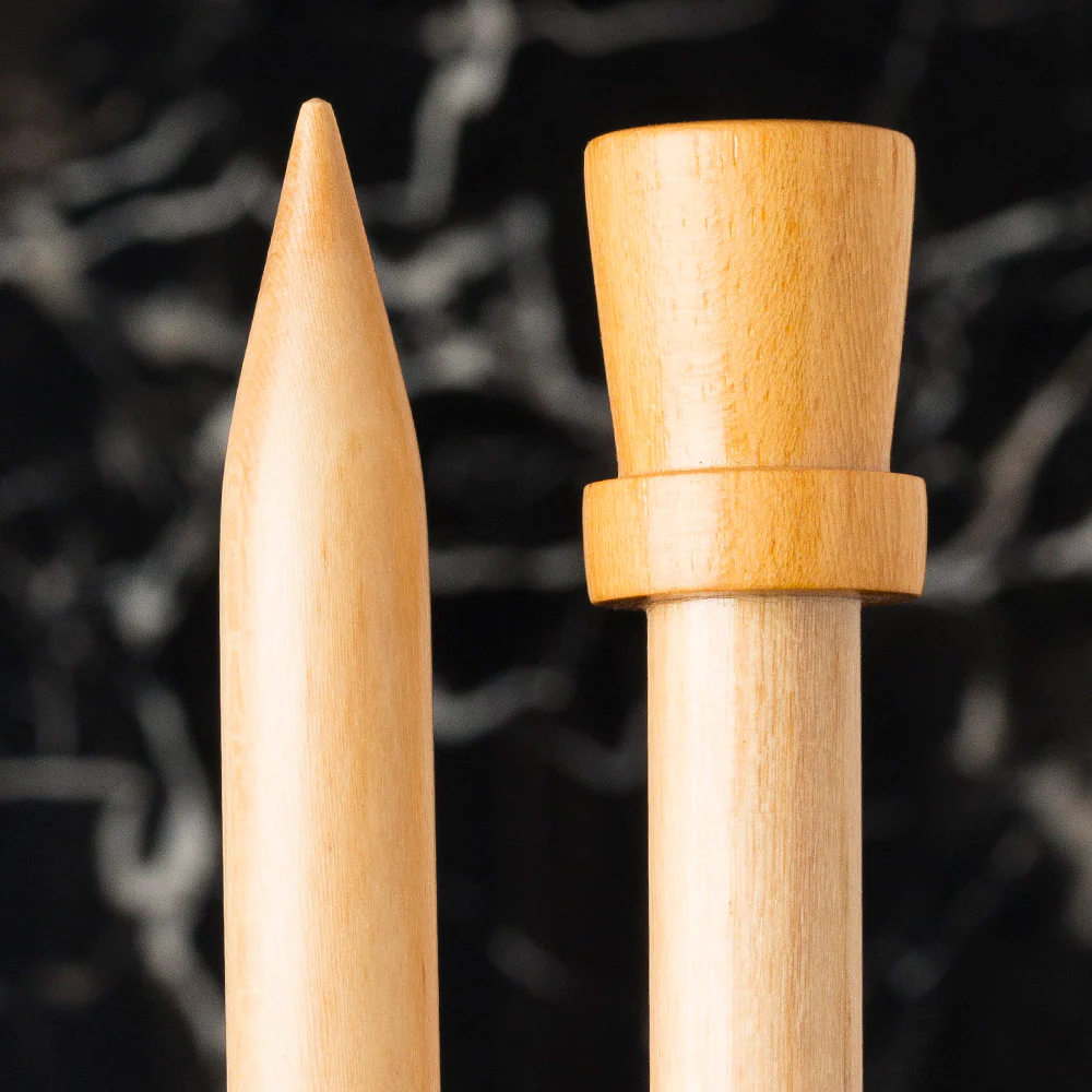 La Mia Whitewood 10 mm 36 cm Wooden Knitting Needle - Image 2