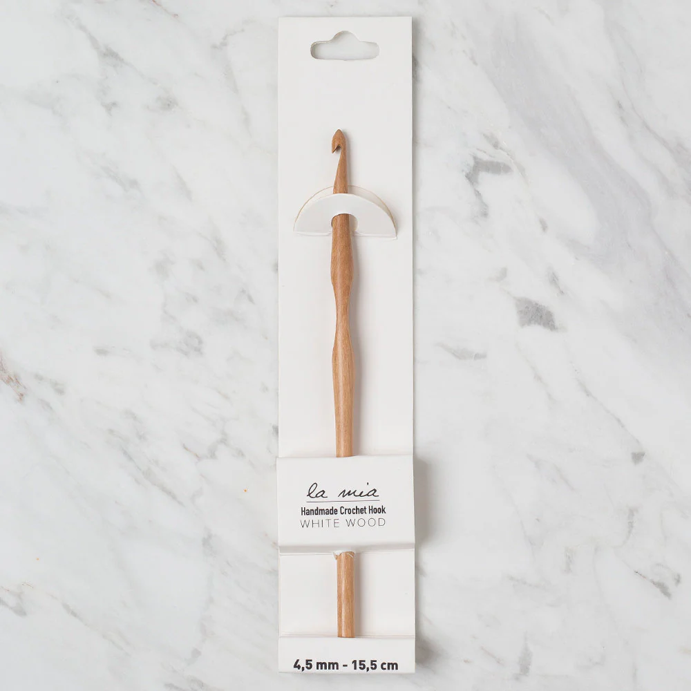 La Mia Whitewood 4.5 mm 15.5 cm Wooden Crochet Hook