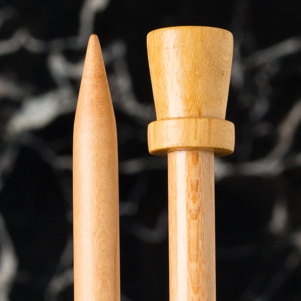 La Mia Whitewood 9 mm 36 cm Wooden Knitting Needle - Image 2