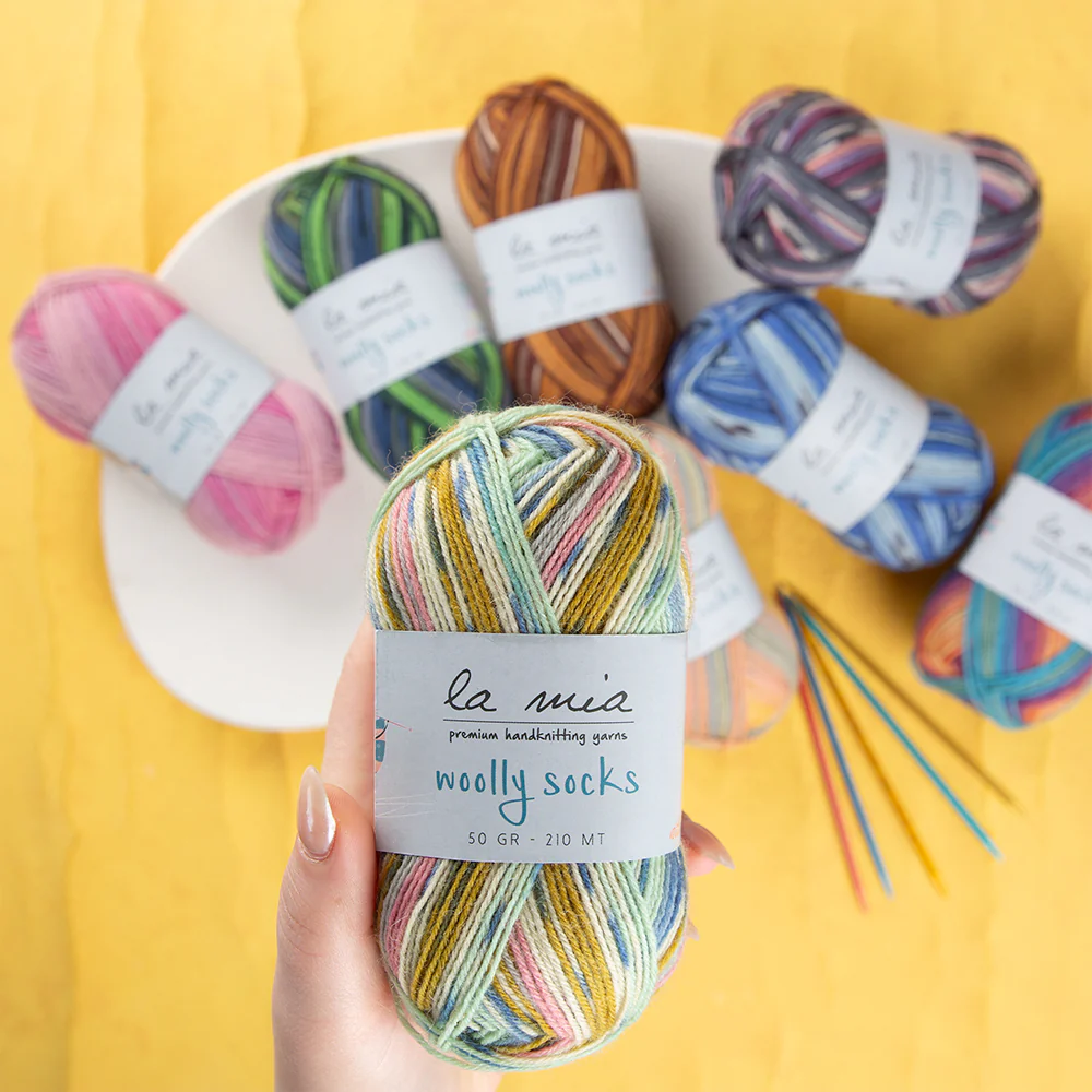 La Mia Woolly Socks Variegated Sock Yarn - L12 - Image 3