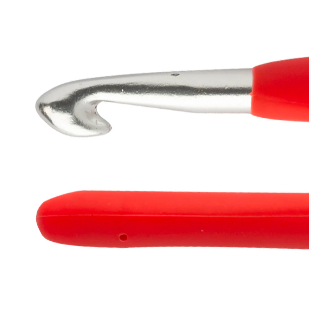 Loren 10 mm Soft Handled Crochet Hook, Red - Image 2