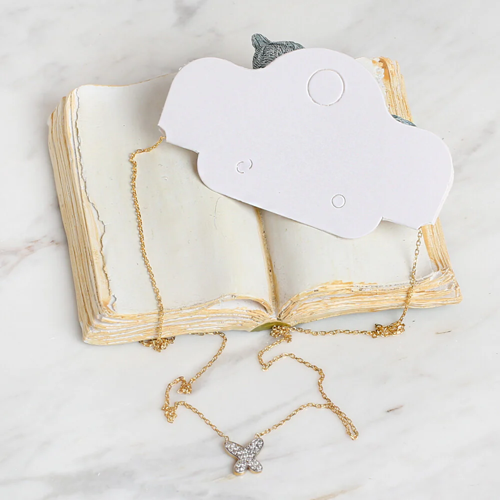 Loren 25 pcs Jewelry (Necklace) Card, White