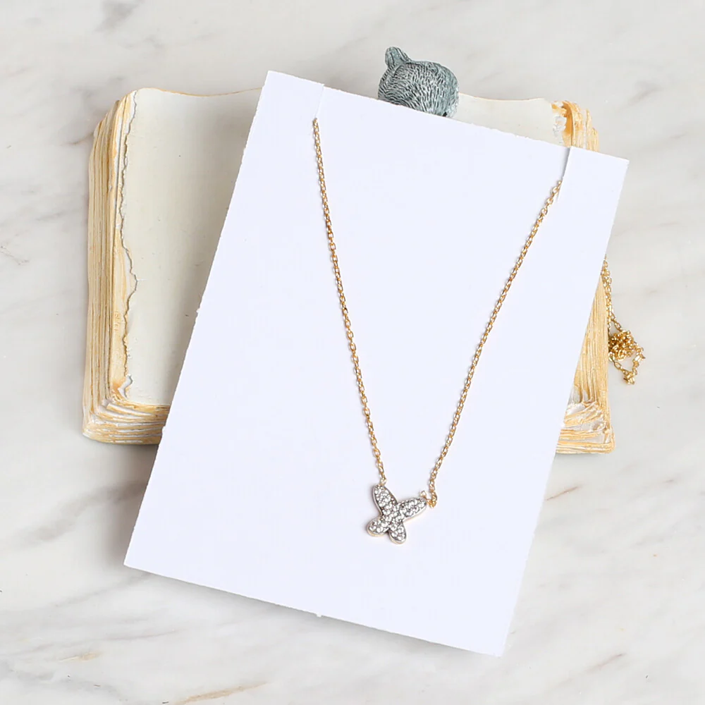 Loren 25 pcs Jewelry (Necklace) Card, White