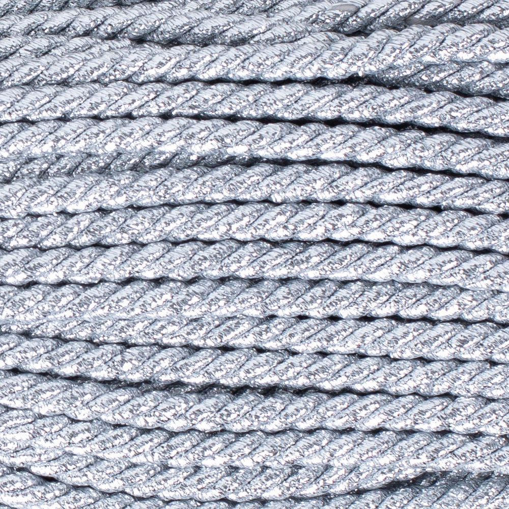 Loren 50mt Jute Cord - Silver Sparkly Grey - Image 2