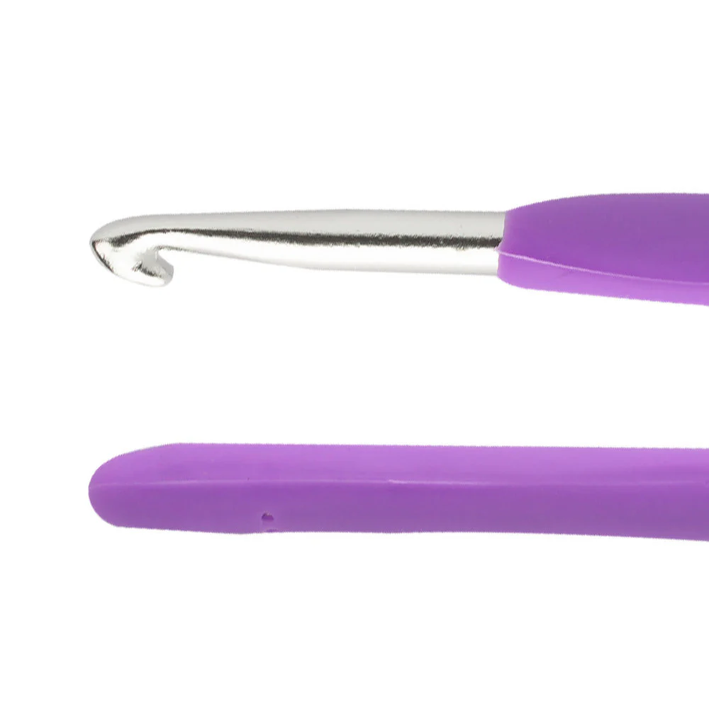 Loren 6 mm Soft Handled Crochet Hook, Purple - Image 2