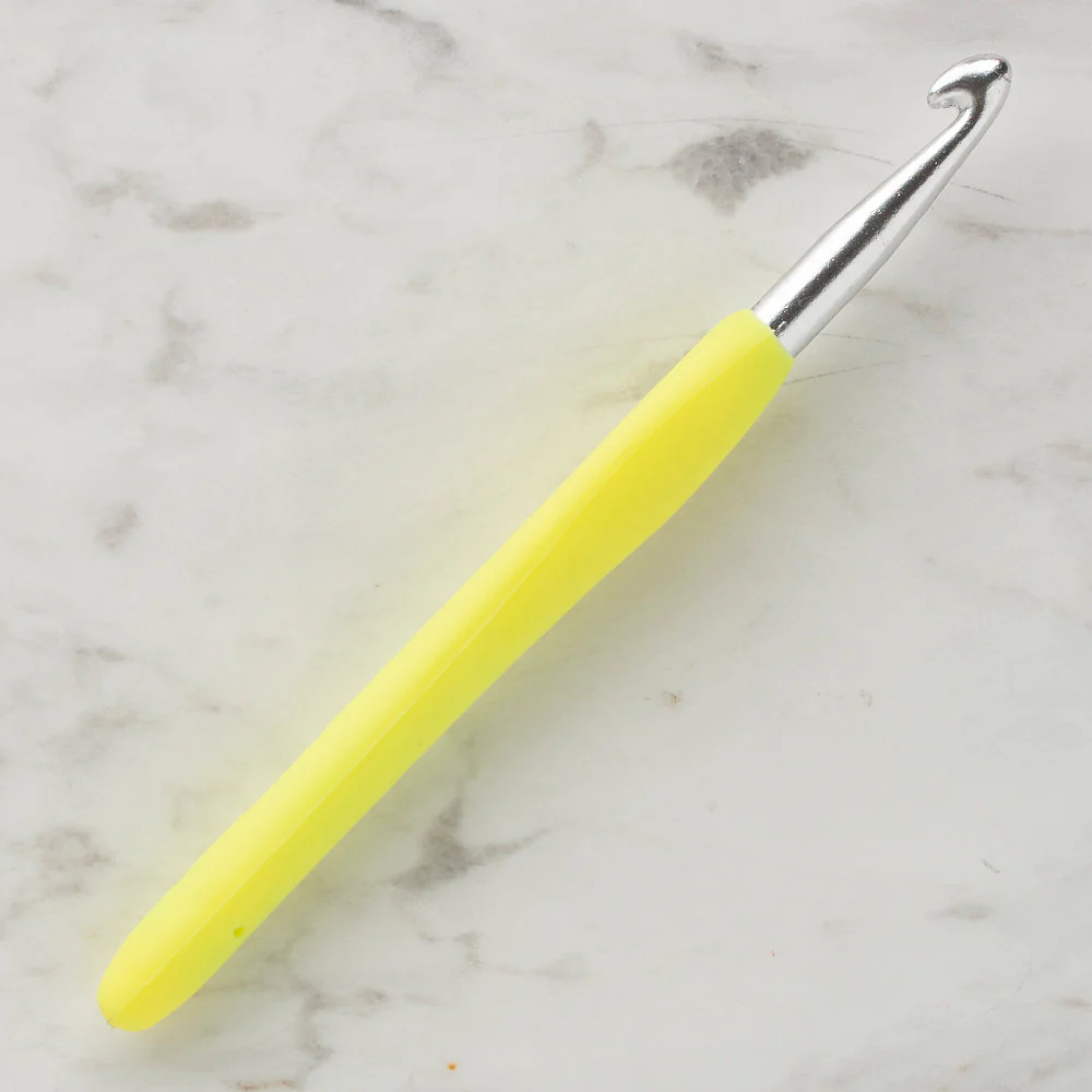 Loren 7mm Soft Handled Crochet Hook, Yellow