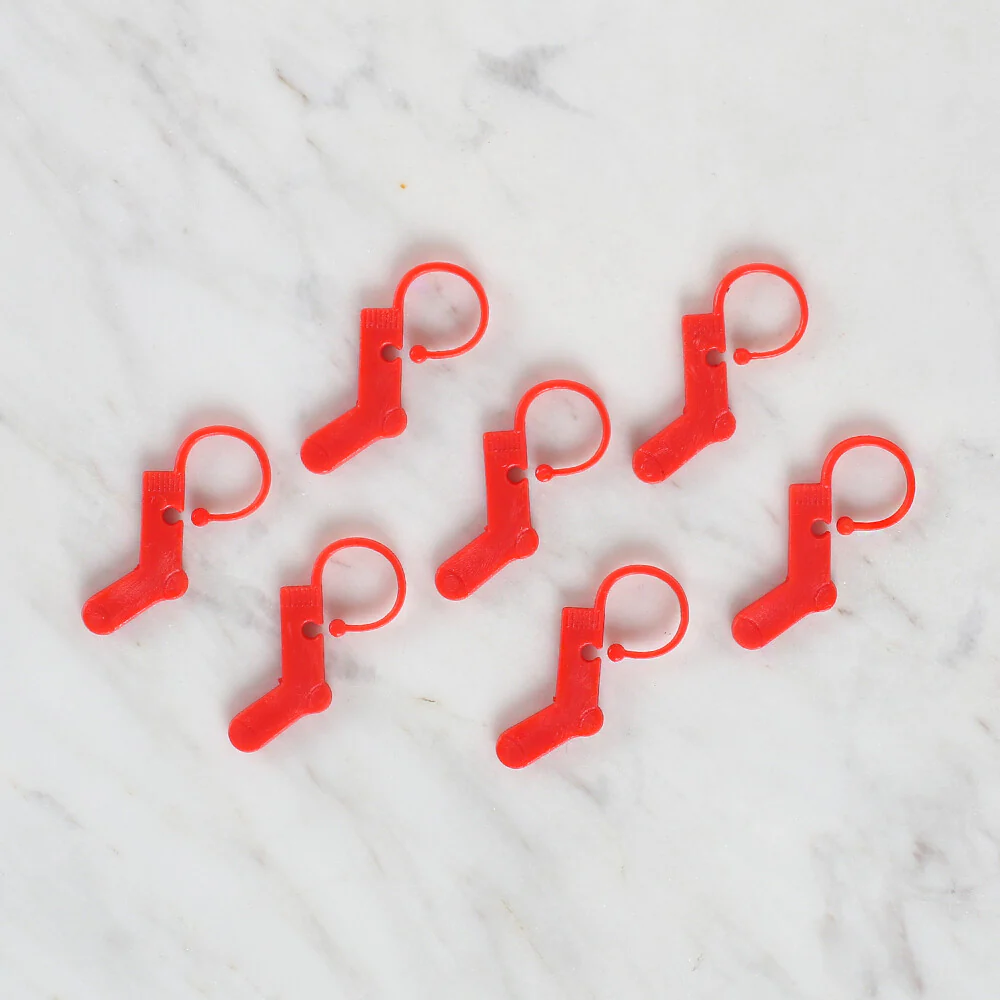 Nas 40 pcs Socks Shaped Stitch Markers