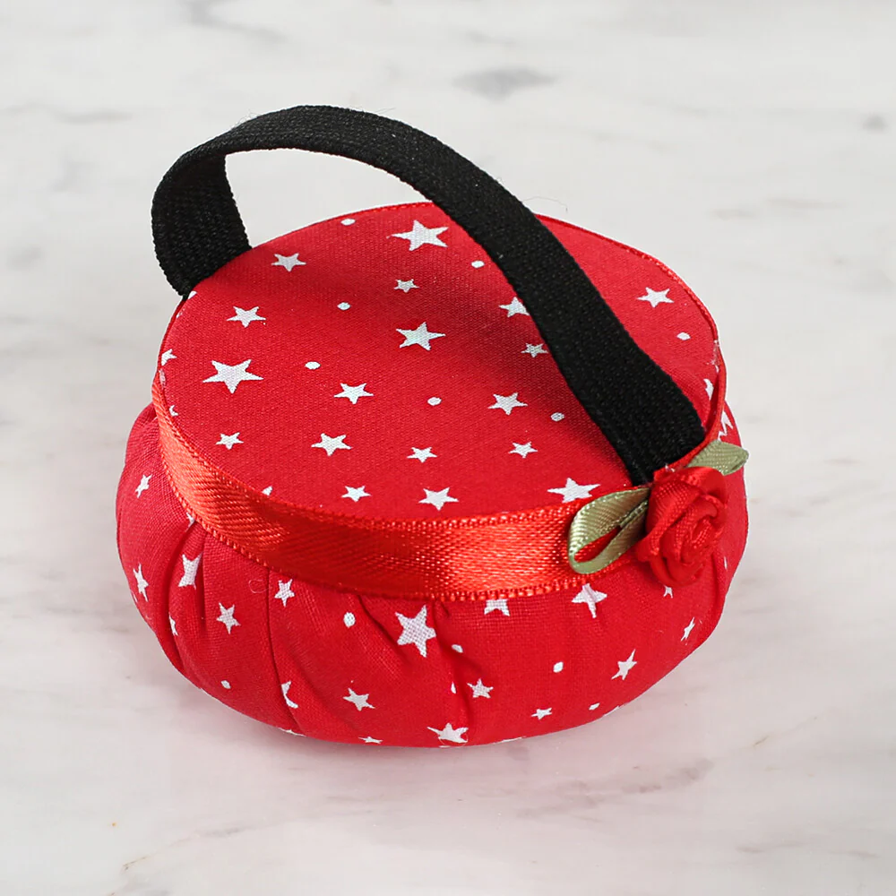 Loren Arm Pincushion, Star Patterned - Red - Image 2