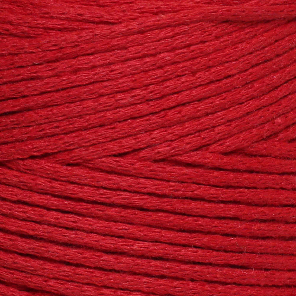 Loren Cotton Macrame Yarn, Red - R095 - Image 2