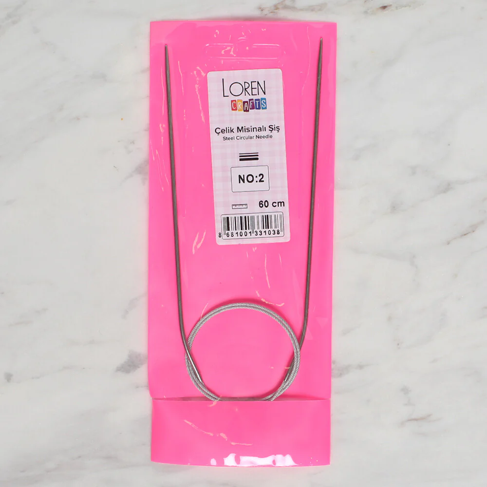 Loren Crafts 2mm 60 cm Steel Circular Knitting Needle - Image 4