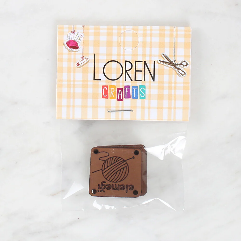 Loren Crafts 5 Pcs "Elemeği" Leather Badge - 1585 - Image 2