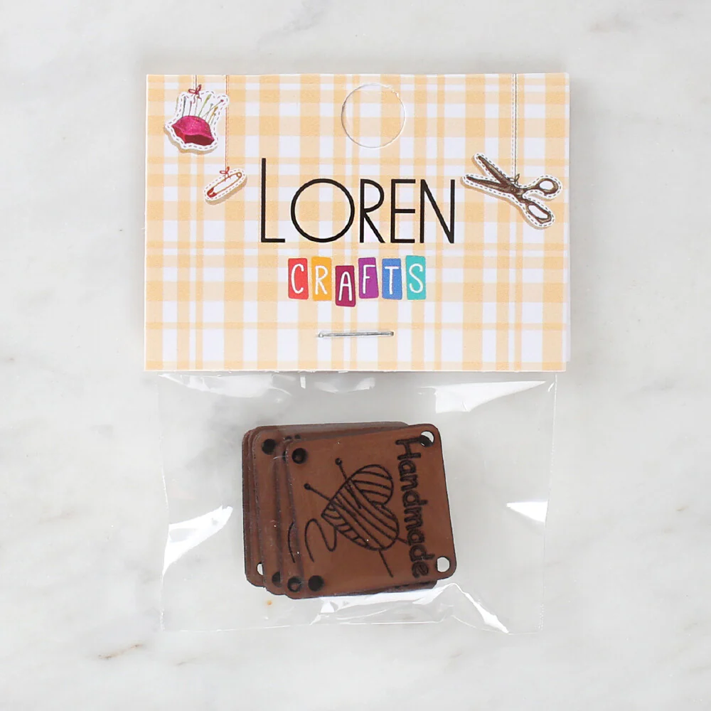 Loren Crafts 5 Pcs Handmade Leather Badge - 1565 - Image 2