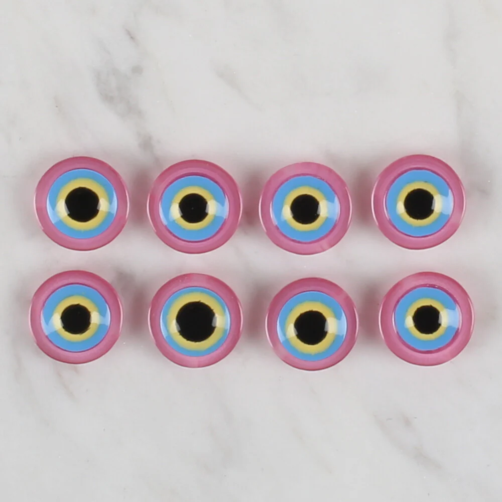 Loren Crafts 8 Pack Blue Bead Button, Pink - 168 - Image 2