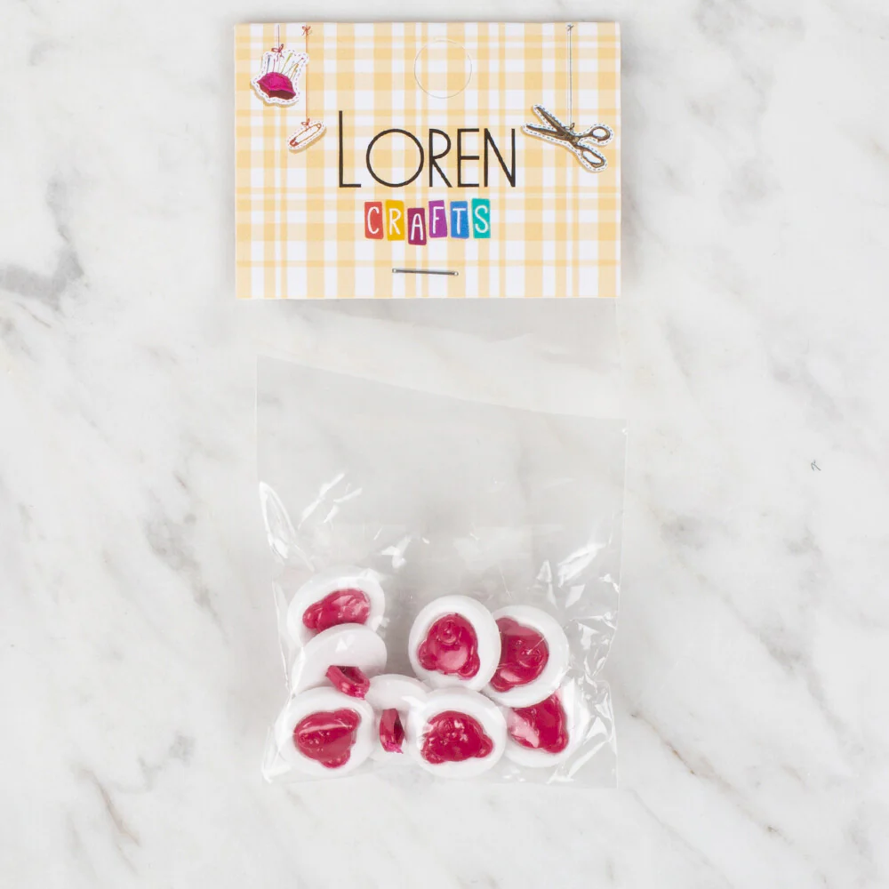 Loren Crafts 8 Pack Button - 626